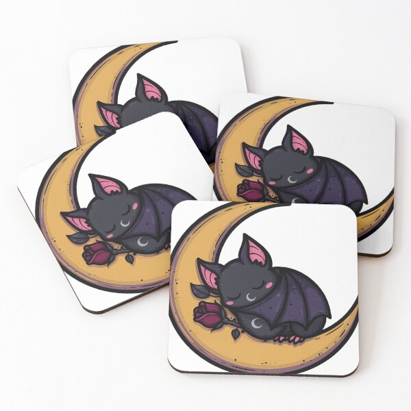 Item preview, Bat Sleeping On Crescent Moon designed and sold by IllumeInk.