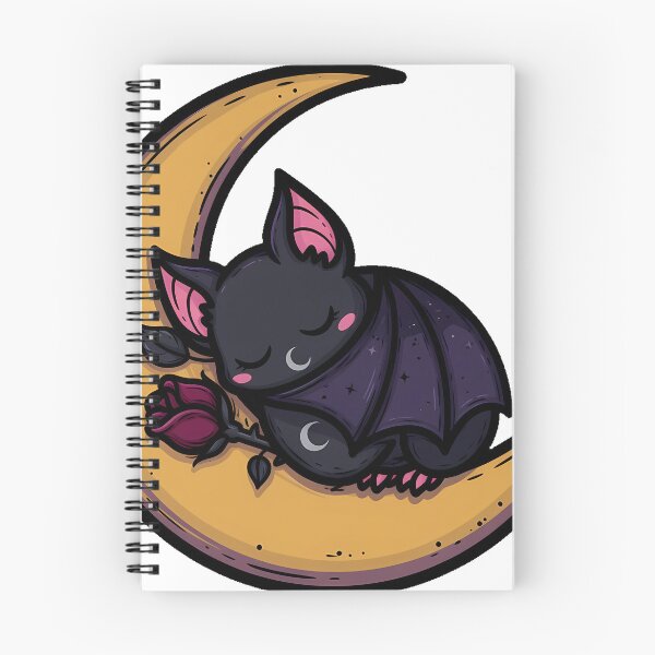 Item preview, Bat Sleeping On Crescent Moon designed and sold by IllumeInk.