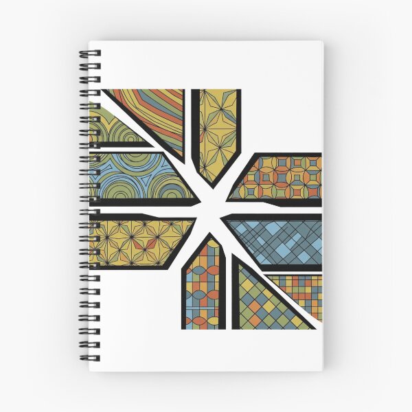Item preview, Retro Mid-Century Modern Geometric Stained Glass Abstract Pattern designed and sold by Dzblack.