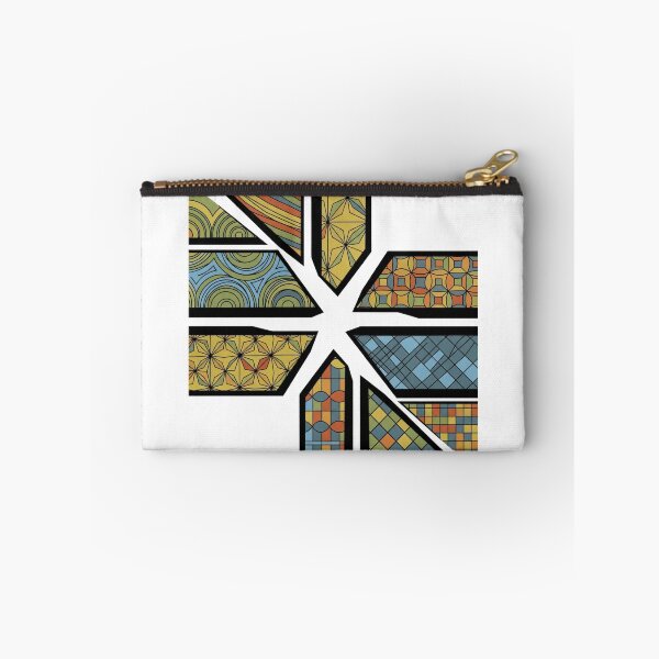 Item preview, Retro Mid-Century Modern Geometric Stained Glass Abstract Pattern designed and sold by Dzblack.