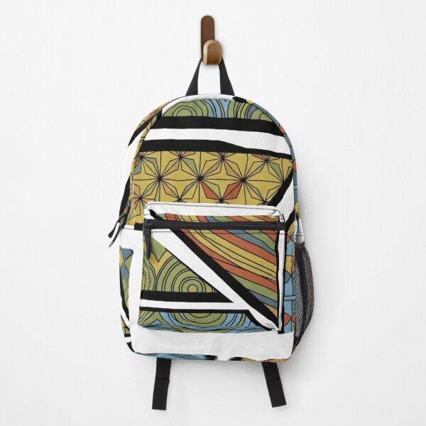 Item preview, Retro Mid-Century Modern Geometric Stained Glass Abstract Pattern designed and sold by Dzblack.