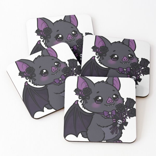 Item preview, Bat Holding Mini Rose Bouquet designed and sold by IllumeInk.