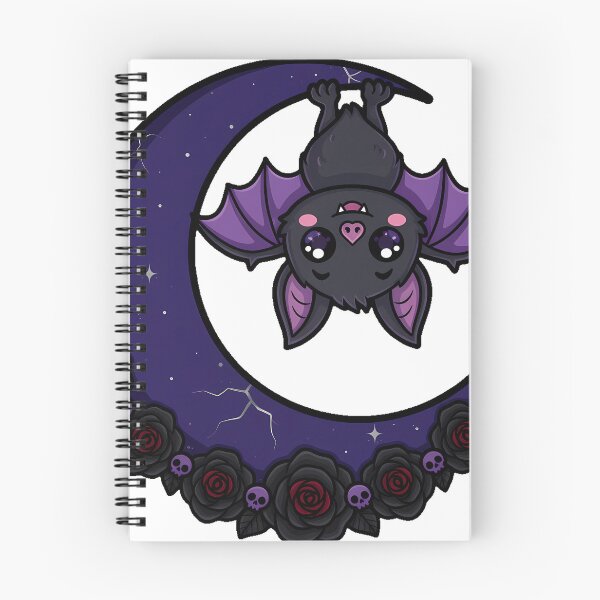 Item preview, Bat And Crescent Moon With Roses designed and sold by IllumeInk.