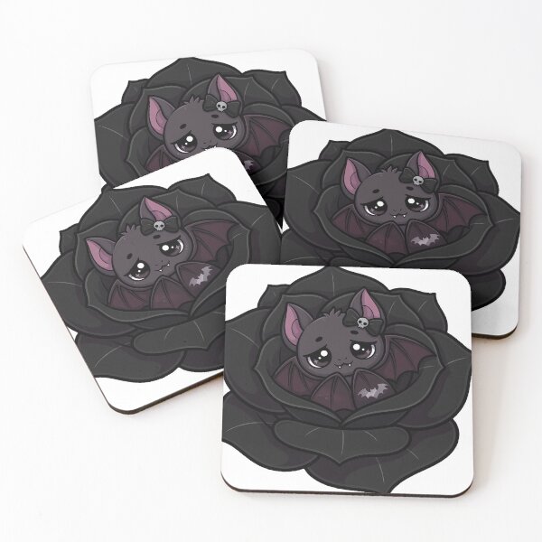 Item preview, Bat Resting In Rose Bloom designed and sold by IllumeInk.