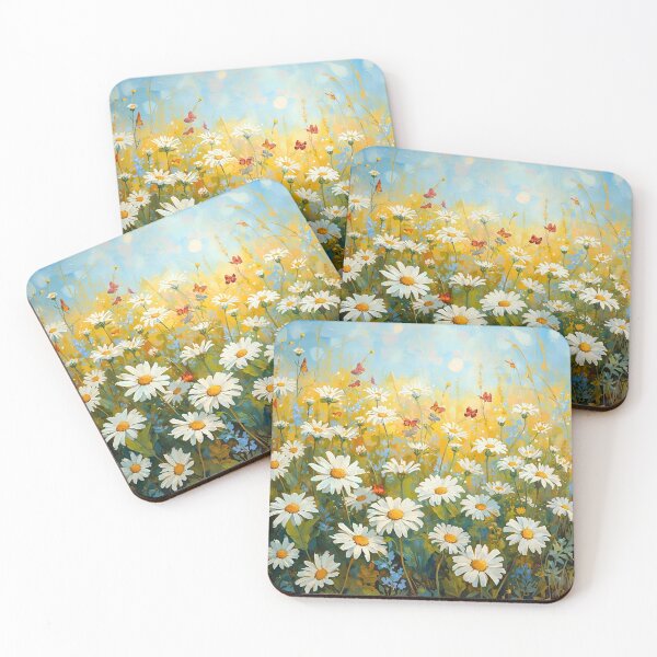Item preview, Daisy Field with Butterflies Design designed and sold by Modern-Tropical.