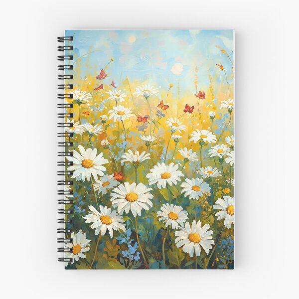 Item preview, Daisy Field with Butterflies Design designed and sold by Modern-Tropical.