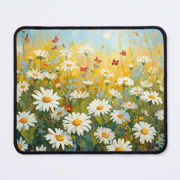Item preview, Daisy Field with Butterflies Design designed and sold by Modern-Tropical.