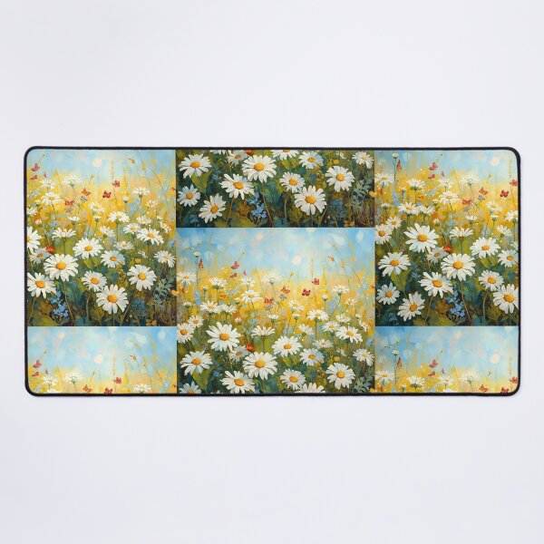 Item preview, Daisy Field with Butterflies Design designed and sold by Modern-Tropical.