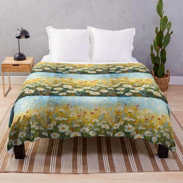 Item preview, Daisy Field with Butterflies Design designed and sold by Modern-Tropical.