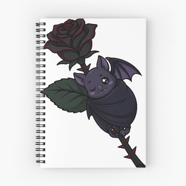 Item preview, Bat Curled Around Rose Stem designed and sold by IllumeInk.