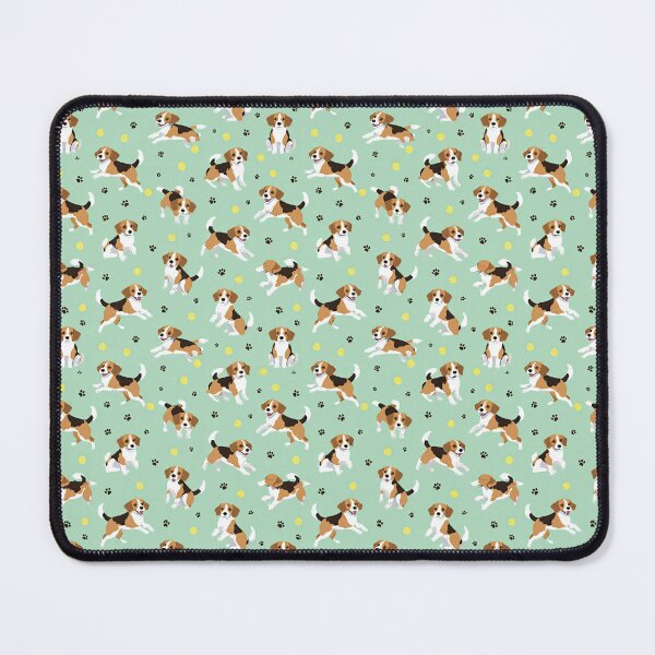 Item preview, Energetic Beagle Pups and Paw Prints Pattern designed and sold by TJ Art and Camera.