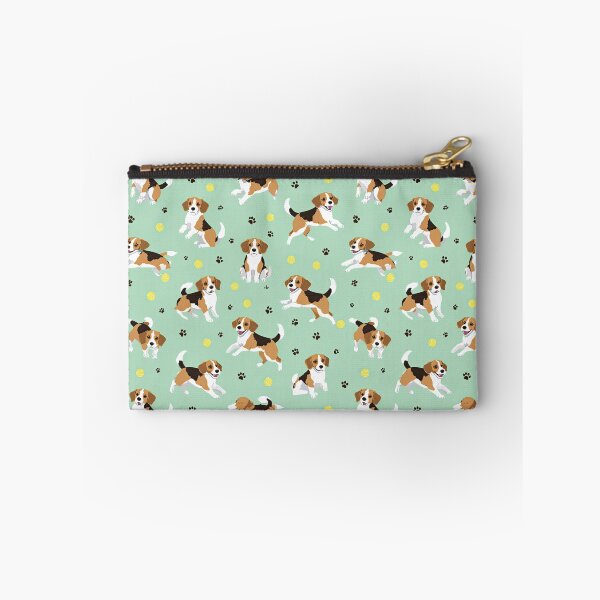 Item preview, Energetic Beagle Pups and Paw Prints Pattern designed and sold by TJ Art and Camera.