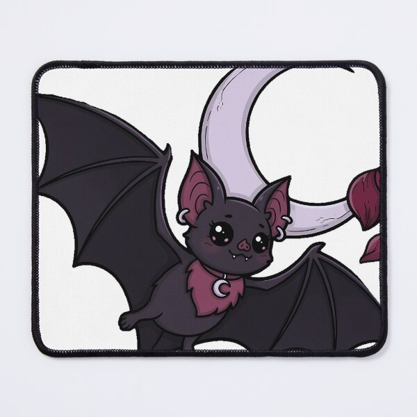 Item preview, Bat Flying Past Moon With Rose Petals designed and sold by IllumeInk.
