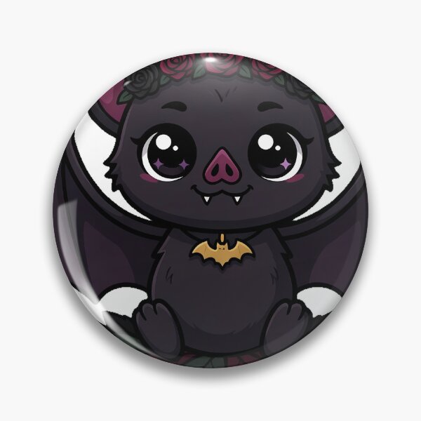 Item preview, Bat With Moon And Rose Crown designed and sold by IllumeInk.