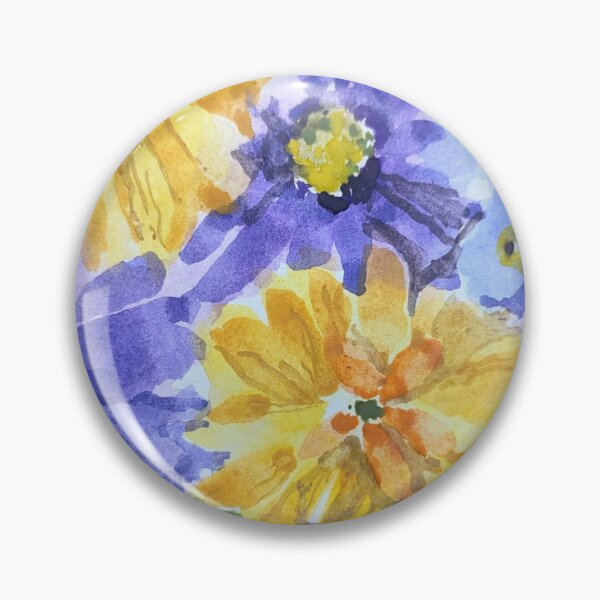 Item preview, Golden & Violet Harmony Hand-Painted Watercolor Painting designed and sold by Kara Draws.