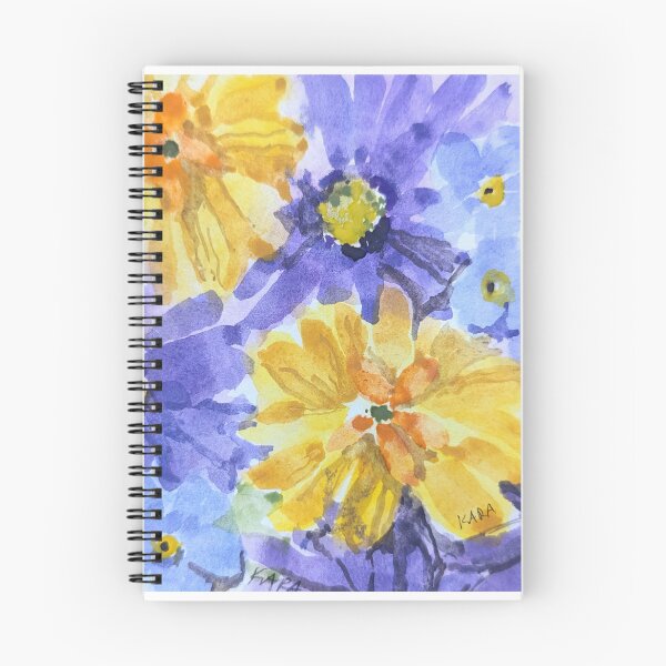 Item preview, Golden & Violet Harmony Hand-Painted Watercolor Painting designed and sold by Kara Draws.