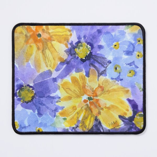 Item preview, Golden & Violet Harmony Hand-Painted Watercolor Painting designed and sold by Kara Draws.