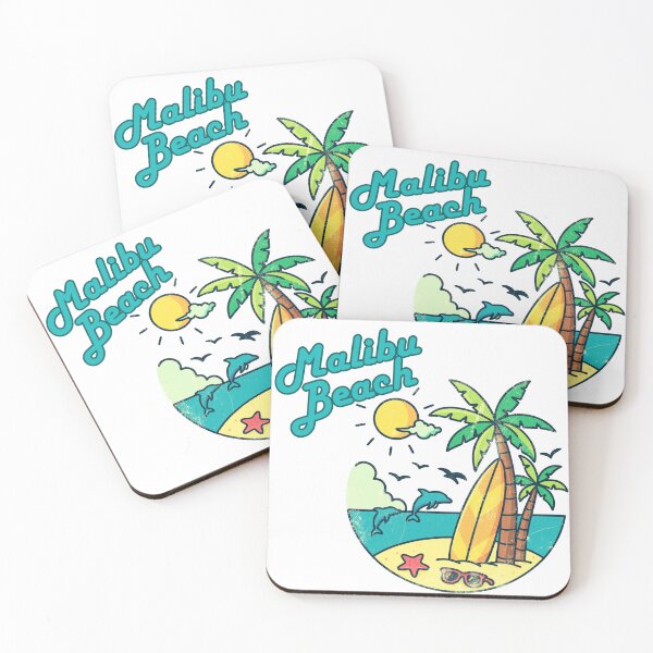 Item preview, Malibu Beach Retro Surf Badge Design designed and sold by DonnaRaine.
