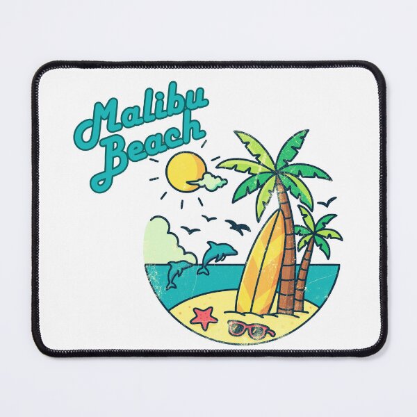 Item preview, Malibu Beach Retro Surf Badge Design designed and sold by DonnaRaine.