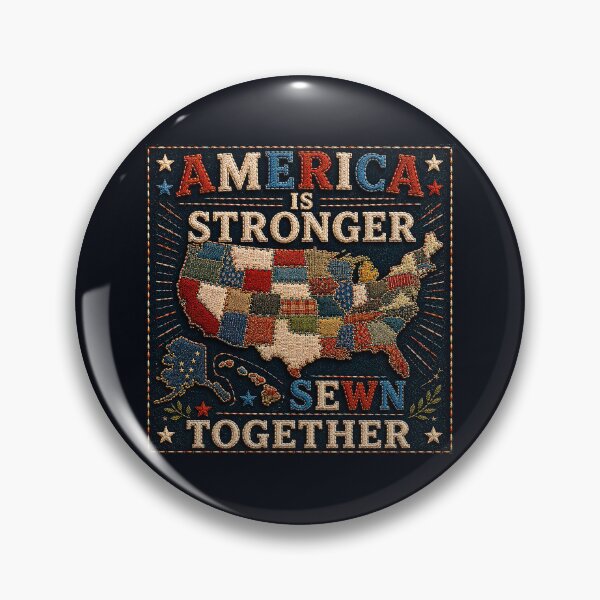 Item preview, ✂️ STITCHED TOGETHER COLLECTION ✂️- ❤️ - AMERICAN UNITY - America Is Stronger Sewn Together designed and sold by WheelieGdArt.