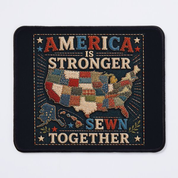 Item preview, ✂️ STITCHED TOGETHER COLLECTION ✂️- ❤️ - AMERICAN UNITY - America Is Stronger Sewn Together designed and sold by WheelieGdArt.