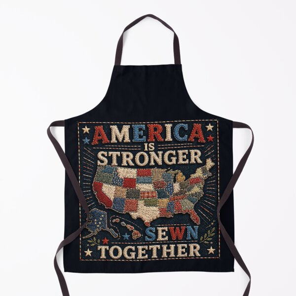 Item preview, ✂️ STITCHED TOGETHER COLLECTION ✂️- ❤️ - AMERICAN UNITY - America Is Stronger Sewn Together designed and sold by WheelieGdArt.