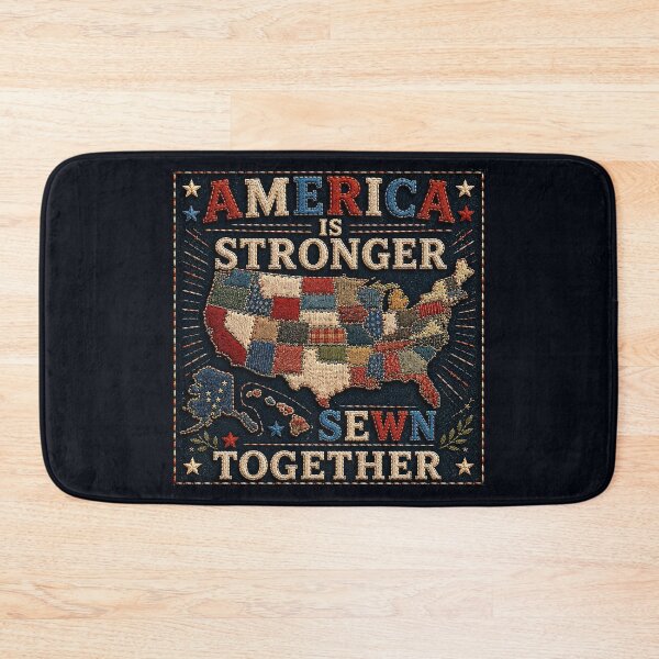 Item preview, ✂️ STITCHED TOGETHER COLLECTION ✂️- ❤️ - AMERICAN UNITY - America Is Stronger Sewn Together designed and sold by WheelieGdArt.