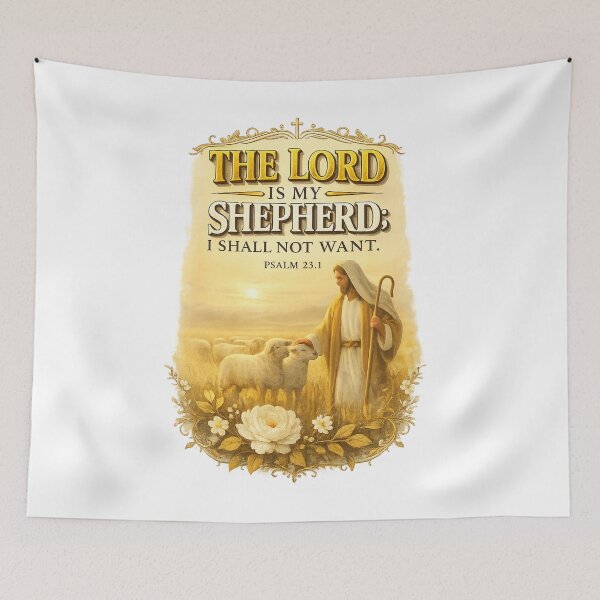 Item preview, The Lord Is My Shepherd – Psalm 23:1 | Christian Wall Art | Good Shepherd Bible Verse | Faith Gift designed and sold by KINGDOM GOLD STUDIO.