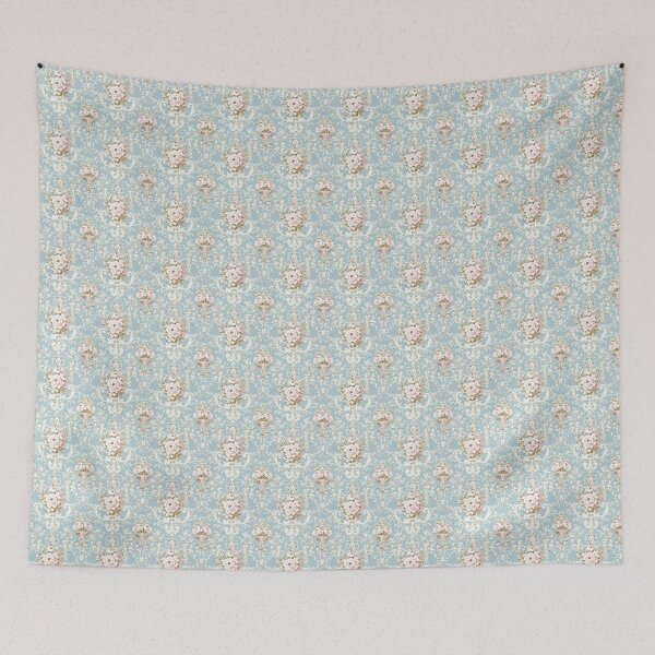 Item preview, Vintage Distressed Blue Floral Web Pattern designed and sold by LouieVanille.