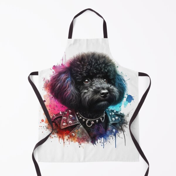 Item preview, Black poodle, urban style, punk dog, splash art designed and sold by Ginetta0815.