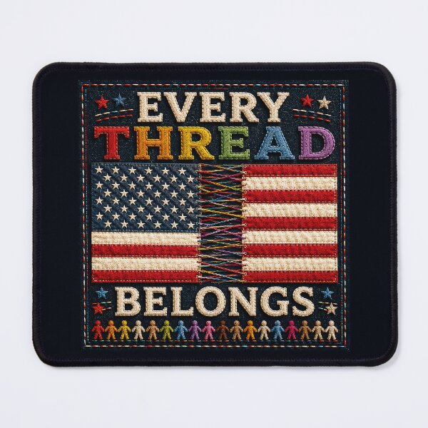 Item preview, ✂️ STITCHED TOGETHER COLLECTION ✂️- ❤️ - AMERICAN UNITY -  Every Thread Belongs designed and sold by WheelieGdArt.