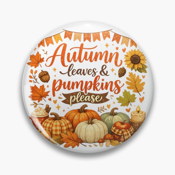 Item preview, Autumn Leaves & Pumpkins please designed and sold by SaikoDesigns.