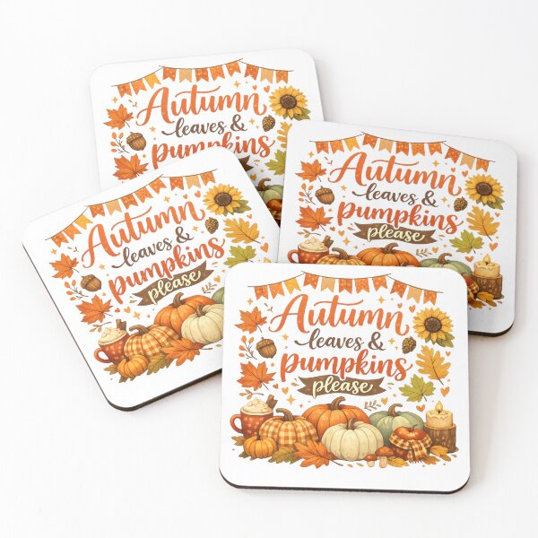 Item preview, Autumn Leaves & Pumpkins please designed and sold by SaikoDesigns.