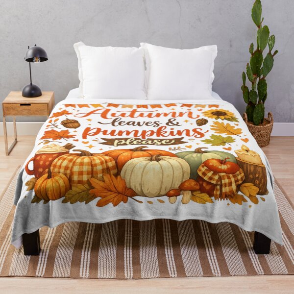 Item preview, Autumn Leaves & Pumpkins please designed and sold by SaikoDesigns.