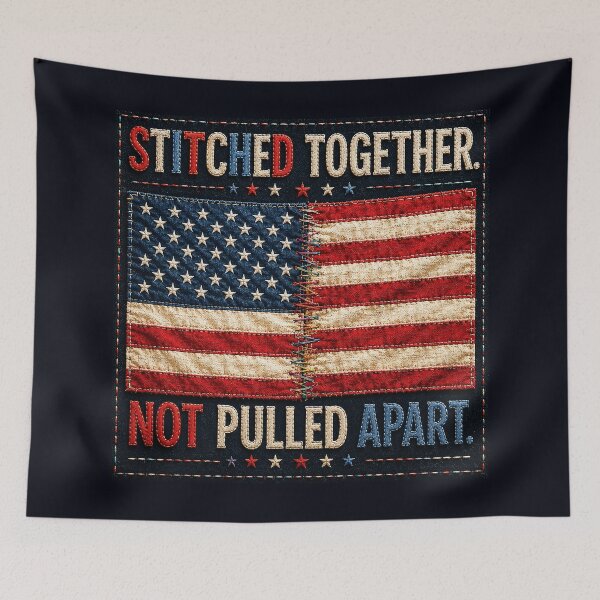 Item preview, ✂️ STITCHED TOGETHER COLLECTION ✂️- ❤️ - AMERICAN UNITY -   Stitched Together Not Pulled Apart designed and sold by WheelieGdArt.