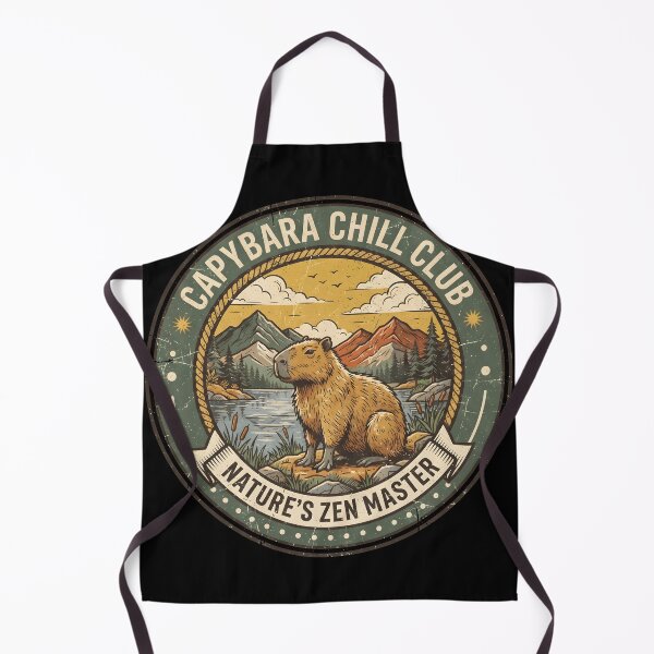 Item preview, Capybara Chill Club Vintage National Park Nature Zen Master designed and sold by WorldShop17.