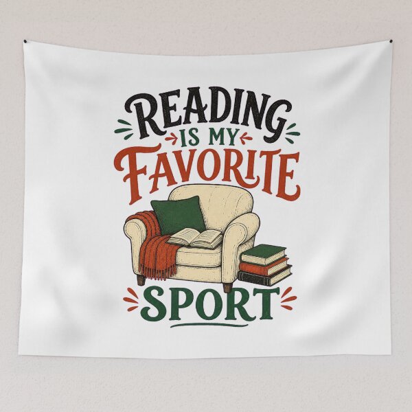 Item preview, Reading Is My Favorite Sport – Funny Book Lover, Bookworm and Librarian Gift designed and sold by AMICO77.