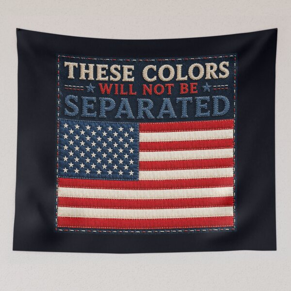 Item preview, ✂️ STITCHED TOGETHER COLLECTION ✂️- ❤️ - AMERICAN UNITY - These Colors Will Not Be Separated designed and sold by WheelieGdArt.