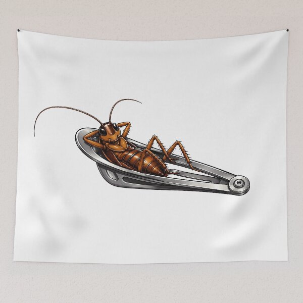 Item preview, Cockroach Lounging Inside an Open Safety Pin designed and sold by Artmares.