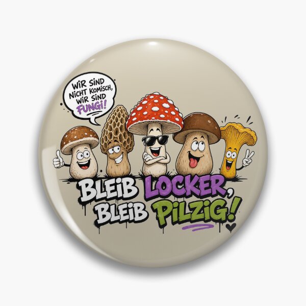 Item preview, Stay relaxed, stay mushroomy! – Funny cartoon mushrooms with a witty saying designed and sold by ENGLITZADIN.