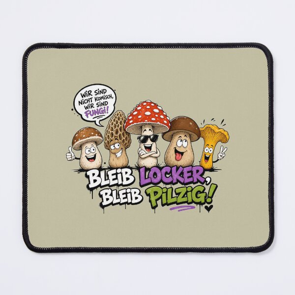 Item preview, Stay relaxed, stay mushroomy! – Funny cartoon mushrooms with a witty saying designed and sold by ENGLITZADIN.