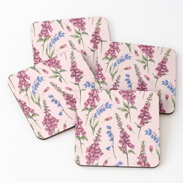Item preview, Foxglove and Bluebell Floral Pattern designed and sold by NuvoraNest.