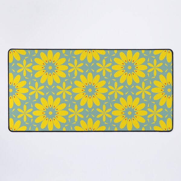 Item preview, Copy of Yellow flowers with red accents on sage green background designed and sold by Chantal creates.