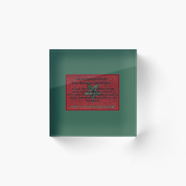 Item preview, Mu’ur (UM) Empire™ al-Benhadiel©™ design, 2nd Amendment, green background designed and sold by HardyKnitDesign.