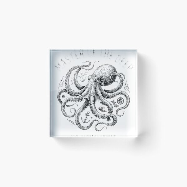 Item preview, Vintage Giant Octopus | Nautical Scientific Engraving | Kraken Ocean Art designed and sold by Cuatcho.