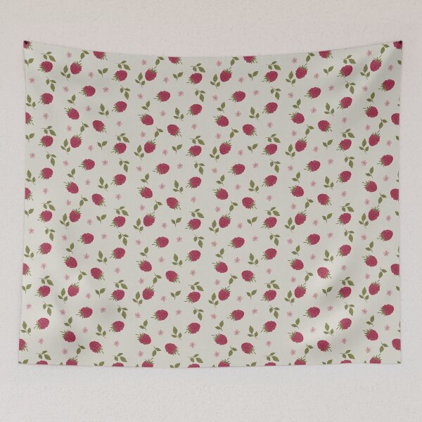 Item preview, Hand-Drawn Raspberry Blossom Seamless Pattern designed and sold by WEBiC-ART Creative Studio.