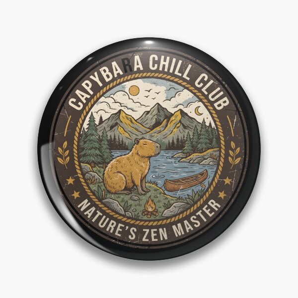 Item preview, Capybara Chill Club Vintage National Park Nature Zen Master designed and sold by WorldShop17.