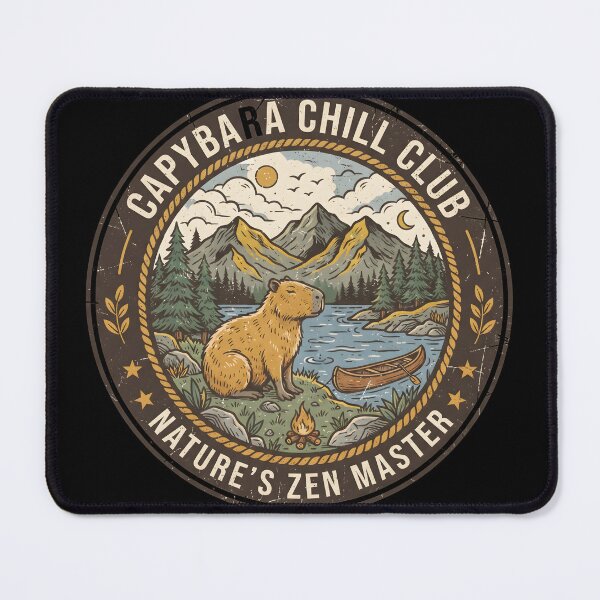 Item preview, Capybara Chill Club Vintage National Park Nature Zen Master designed and sold by WorldShop17.