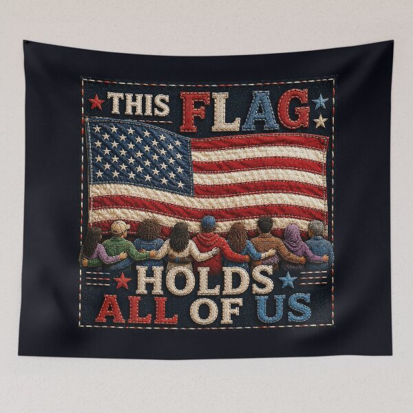 Item preview, ✂️ STITCHED TOGETHER COLLECTION ✂️- ❤️ - AMERICAN UNITY - This Flag Holds All Of Us designed and sold by WheelieGdArt.