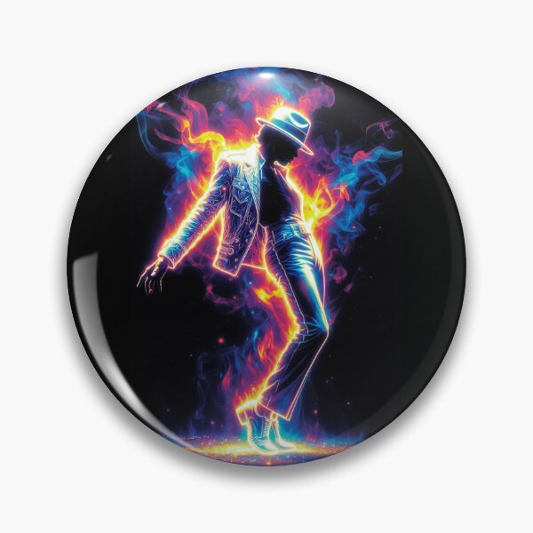 Item preview, Michael Jackson Neon Flame Dance Art designed and sold by ExploreAura Studio.